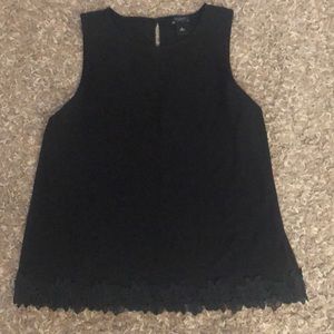 Black sleeveless Ann Taylor dress shirt